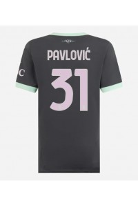 AC Milan Strahinja Pavlovic #31 Jalkapallovaatteet Naisten Kolmaspaita 2024-25 Lyhythihainen